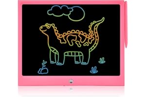 FXI Tableta de Escritura Color LCD 15 Pulgadas, Tablet Escritura Pantalla Colorido Infantil, Tableta Grafica Dibujo Niños Adecuada para el Hogar, Escuela, Oficina, Cuaderno de Notas con Fundas
