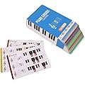 Chord Lot de 120 cartes d'entraînement d'accords de piano à code couleur avec graphique pour musiciens débutants et professeurs de musique