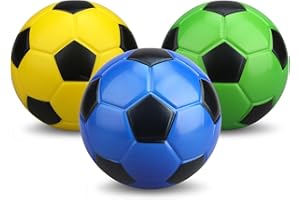 Mechaniker 13CM Foam Mini Footballs for Kids Adults, Soft Squishy Slow Rising Football Goal Toys for Goal Sets, Swimming Pool Beach Balls, Indoor Outdoor Sport Gift (Rainbow)