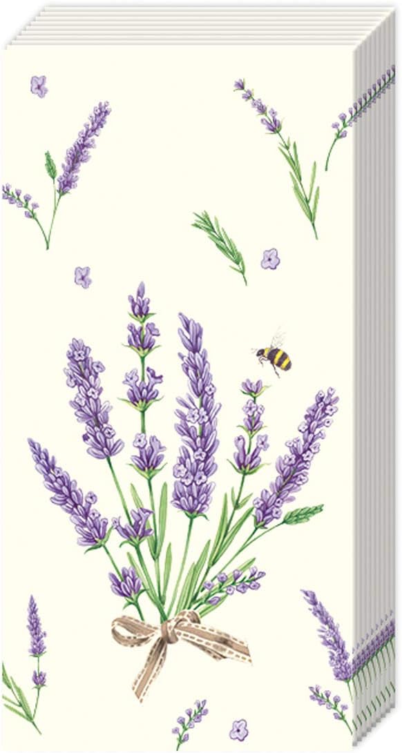 IHR Bulk 4-Ply Pocket Tissues, Bouquet of Lavender Cream (10 Count)(Pack of 15)