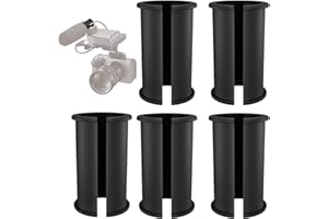 PHONOVATE 5pcs Microfono Shock Mount Rubber Sleeve, compatibile con Sony Camcorder Rode NTG, Sennheiser MKH Shotgun Mic FX3, FS7, FX6, FX8, FX9, NX80, FS5