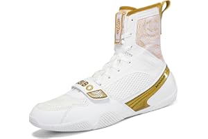 BLBK Boxing Shoes Men's Wrestling Shoes Combat Boxers Youth Muay Thai Kickboxing Sparring Boxers Trainers Breathable Boxing Boots Ring Shoes for Men