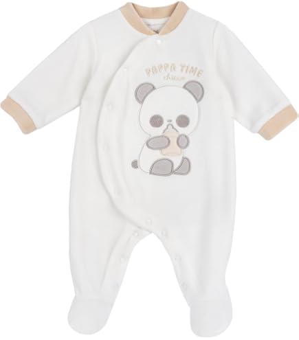 Chicco Strampler Für Babys – Super Weicher Chenille-Stoff, Mit Rückenöffnung, Ideal Für Frühling Bis Winter | 0–24 Monate