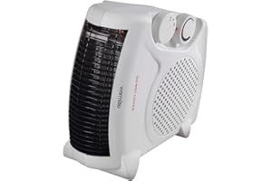Warmlite WL44001 Thermo Fan Heater with 2 Heat Settings and Overheat Protection, 2000W, White