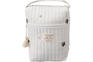 Hapivida Sac pour Biberon Portable avec Motif Brodé, Pochette Pliable pour Repas de Bébé, Lingettes, Couches, Boissons Aux Fruits (D)