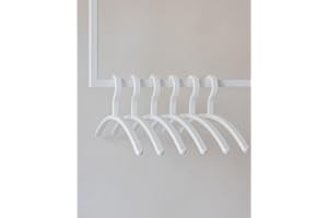 ‎M METALLBUDE Metallbude Kleiderbügel FAY - 6er Set Weiß - Bügel Kunststoff - Modernes & Platzsparendes Design - Leichtes Material - 46 cm