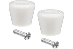 IMIKEYA 2pcs White Rubber Roller Skate Toe Stoppers with Screws Rubber Compound Roller Quad Skate Toe Stops Roller Jam Plugs
