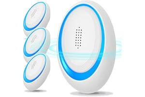 GBARAN Repellente per parassiti ad ultrasuoni, 4 confezioni di trappole per topi repellenti per insetti elettronici per interni efficace repellente per topi, ragni, zanzare, topi, scarafaggi, cimici, pulci