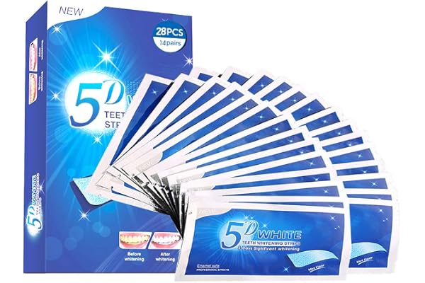 Bande Blanchiment Dentaire 28 Bandes, Bandes de Blanchiment des Dents, Bandes Blanchissantes Dents, Blanchissant Dentaire 14 Paires 28 Bandes, 20 Minutes Express