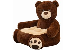 Fenteer Kids Baby Cartoon Small Sofa Toddler Chair Soft Kids Sofa Plush Kids Chairs for Girls Boys Child Chair Stylish Birthday Gift Support Seat Measures 50x50x45cm Chair