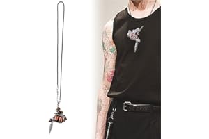CAFOPGRILL Tattoo Gun Necklace, Fashionable Mini Tattoo Machine Necklace, Clothing Accessories Tattoo Pendant Gift for Men, Women, Christmas Birthday Gift