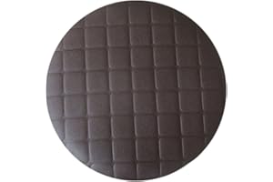 Levoberg Hocker Bezug wasserdicht Hockerbezug rund Stretch aus Kunstleder rund Bar Bezug Sitz Kissen Kaffeebraun Durchmesser 40cm