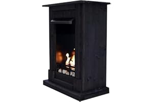 KAMINBAU MIERZWA Bio- Ethanol Cheminée Modèle Madrid Premium - Choisissez parmi 9 couleurs (Noir)