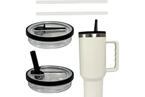 GZWY 2 sztuki zapasowych pokrywek do kubka termicznego, wielokrotnego użytku, szczelne i pyłoszczelne, z pokrywką i słomką, zapasowa pokrywka do akcesoriów Stanley Cup (D)