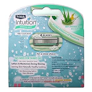Schick Intuition Naturals Sensitive Care Razor Blade Refill Cartridges, 12 count - Image 2