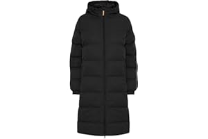 NORTH BEND NBElla Women's Quilted Winter Jacket Outdoor Jacket Breathable Waterproof Windproof with Hood Zip Pockets TPU Membrane