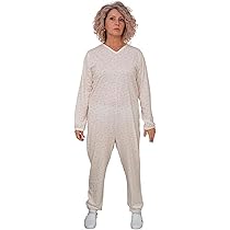 FERRUCCI COMFORT Alzheimer's Pyjamas For Sanitary Suit, Fresh Cotton, For Elderly, Long Sleeves, Back And Indoor Closure, Incontinence Pyjamas, Made In Italy, Female - View #10