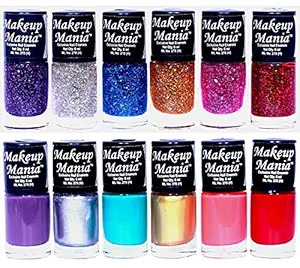 Makeup Mania Nail Polish Set of 12 Pcs, Nail Paint of 6ml each x 12 Pcs, MultiColor Combo Set No.92