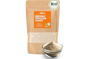 ‎RHEINNATUR RheinNatur Bio Flohsamenschalen gemahlen 500 g - Laborgeprüft - Fein gemahlenes Pulver - Reich an Ballaststoffen, ideal zum Backen