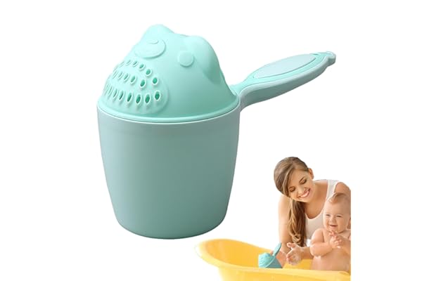 Tasse de rinçage de shampoing, tasse de bain pour rincer les cheveux – tasse de rinçage créative en cascade pour bébés, tasse de lavage de cheveux de bébé avec poignée, réutilisable, tasse d'animal
