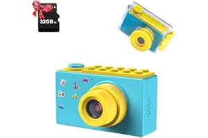 Macchina Fotografica Bambini, ShinePick 2.0 Pollici Schermo1080P HD, 32G Card Ricaricabile Fotocamera Digitale Bambini, Regalo per bambino e bambina Age 3+ (Blu)