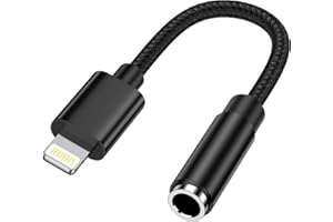 OCBUO Kopfhörer Adapter für iPhone, [MFi Zertifiziert] Lightning auf 3,5mm Klinke Adapter, iPhone Aux Adapter Dongle Audio Kabel Splitter kompatibel mit iPhone 14 Pro Max/14 Plus/14/13/12/11/SE/X/XS/XR/8