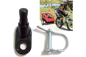 Bicycle Trailer Hitch Coupler Mount Attachment, MASO-AUTO Bike Rear Racks Axle Steel Adapter Replacement Cycling Accessory for Dog Kids Cargo