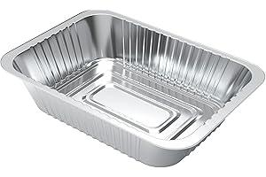 SEAVERRS Abtropfschalen für Ninja OG850/OG951 Woodfire Outdoor Grill & Smoker – kompatibel mit OG800 und OG900 Serie – Einweg-Fettschale aus Aluminiumfolie, Silber, 20 Stück