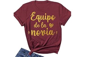 JPHCHSC Camiseta De La Mariee Team Bride para Mujer, Top De Dama De Honor, Camisetas De Despedida De Soltera, Camisetas De Manga Corta, Tops del Equipo De La Mariee 033