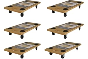 KS-DIREKT Set x 6 Transportroller 58x29 Rollbrett Transportbrett Möbelroller Transporter Roller