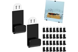 Kweiugfi Lot de 30 supports muraux pour disques vinyles - Étagère murale en acrylique - Noir 30
