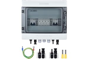 DIHOOL Solar PV Connection Box Photovoltaic DC 500V 2x 1string 25A IP65 Waterproof Housing Surge Protection Lightning Protection (2 in 2 out 25A)