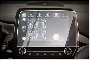 CDEFG Compatibile con Ford Fiesta MK8 ST Focus Car Navigation Glass Pellicola protettiva 9H Scratch Resistant Anti-Fingerprint GPS Proteggi Schermo Trasparente Screen Protector