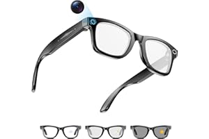 Tulbeys AI Smart Glasses 4K HD-Kamera, 290 mAh, 800 W Kamera-Brille mit Videoaufzeichnung, Simultanübersetzung/GPT-Objektidentifizierung,Photochromic Lenses