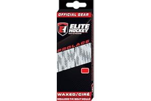 Elite Hockey Prolace Waxed Hockey Laces (White, 108")
