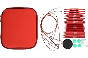 Horoper Agujas de Tejer Circulares Juego de Agujas de Tejer Varios Tamaños Disponibles Agujas de Tejer Circulares Intercambiables Desmontables Kit de Ganchillo para Regalos para