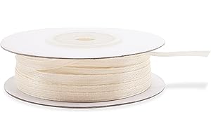 DECORAPARTY Nastro Doppio Raso Crema 3 mm Rotolo Satinato per Bomboniere Regalo Matrimonio Battesimo Comunione Cresima Cerimonia, Bobina da 50 metri mt