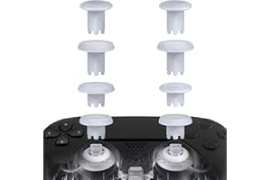 eXtremeRate ThumbsGear V3 Joysticks Intercambiables Palanca Ergonómica para ps5 Analógico de Repuesto Thumb Sticks para ps4 Mando - 3 Alturas Adjustables Grips Thumbsticks Convexo y Cóncavo(Blanco)