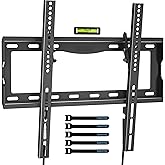 BONTEC TV Wall Mount Bracket for Most 26-65 inch LCD/LED/OLED Flat Curved TVs, Tilt Slim TV Wall Bracket up to 55kg, Max VESA