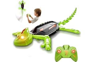JICIFU Rechargeable Climbing Chameleon, Wall Crawler Gecko, Remote Controlled Robot Lizard with LED Eyes, Robot Gecko Toys for Kids, Birthday Gifts for Boys & Girls
