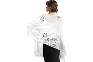 PSXUIE Chal Mujer Fiesta, Pañuelos, Capa Invitada Boda, Fulares, Estolas, Foulard Verano, Mantones De Flamenca, Manton Manila