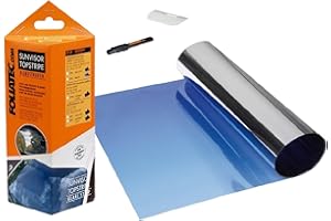 FOLIATEC SUNVISOR Reflex paski odblaskowe, ochrona i stylowy gradient kolorów, 20 x 150 cm, niebieski