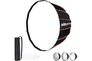 ‎GODOX GODOX QR-P120 120 cm/47.24 in Deep Parabolic Softbox z szybkim zapięciem Bowens Mount Softbox do lamp nasadowych Godox SL-60W VL150 VL300 UL150WII SZ150R