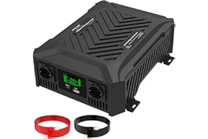 DATOUBOSS Universeller Doppel Spannungswandler 12V/24V auf 230V 1200W/2300W, Wechselrichter Reiner Sinus 2000W/4000W Spitzenleistung, mit intelligentem Erkennungssystem & LCD Display & 2 EU Steckdose