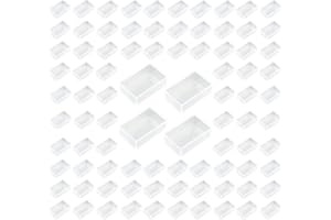 WANDIC Leere Aquarell pfannen, 100 Stück Volle Pfannen für DIY Aquarellöle, Transparent