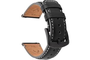 Fullmosa Cinturino a sgancio rapido in cinturino vintage in pelle brunito Yola 4 colori 18/20 / 22mm