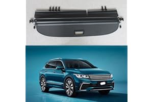 ZUMAHA Auto Einziehbarer Laderaumabdeckung Kofferraum Cargo Cover für Volkswagen VW Tiguan 2017 2018 2019 2020 2021 2022 2023 2024 Kofferraumabdeckung Rollo Schutz Innere Zubehör