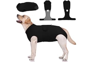 Kuoser Traje de recuperación de cirugía para perros, traje de recuperación para perros hembra, traje de recuperación quirúrgica para perros, traje de recuperación postoperatoria ajustable, traje