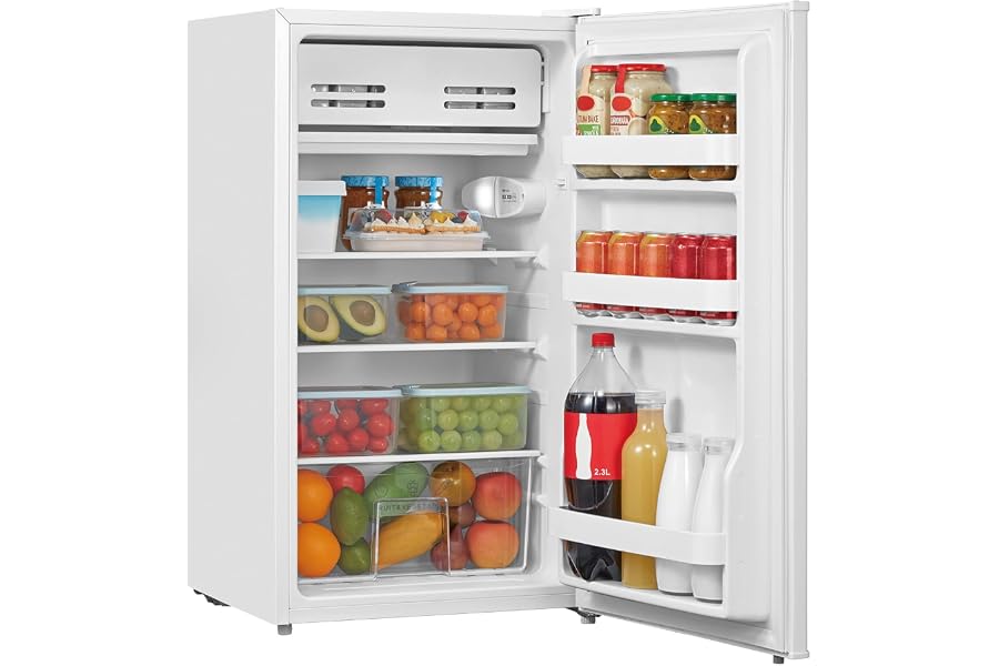 COMFEE' RCD93WH2EU(E) Frigorifero Monoporta 93L con Crisper drawer, Bianco | Zona di raffreddamento rapido, Controllo Elettro