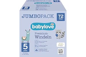 babylove Blöjor premium aktiv plus storlek 5, junior 12–25 kg, Jumbo pack, 2 x 36 stycken, 72 st
